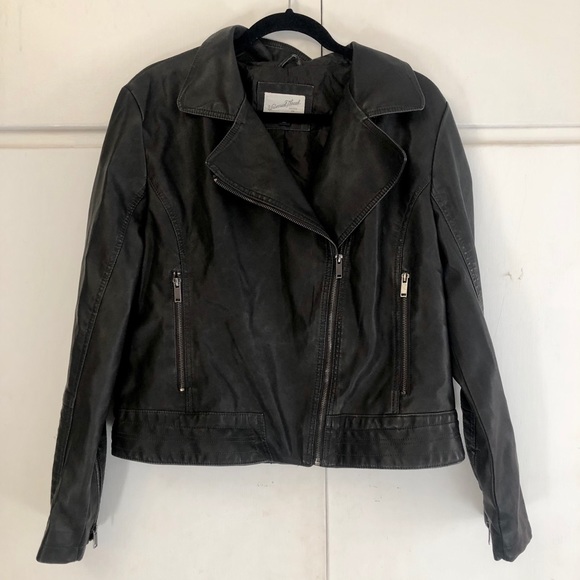 Universal Thread Jackets & Blazers - Faux dark grey leather jacket